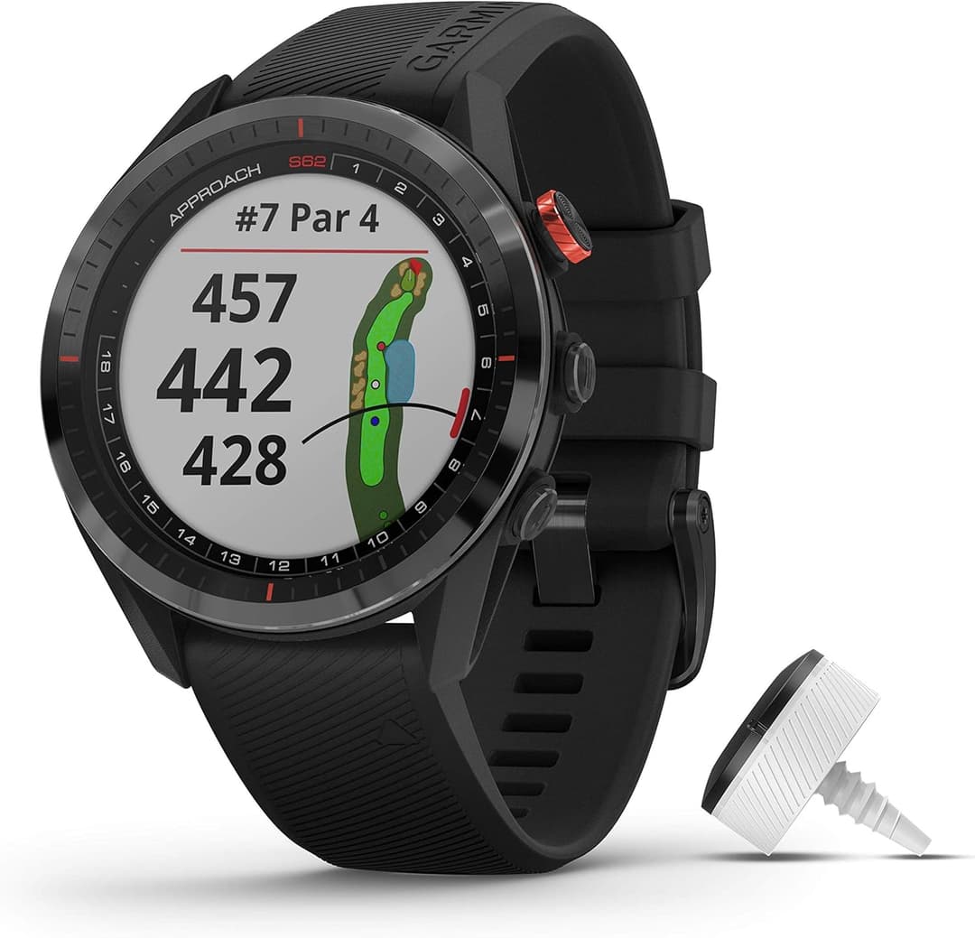 Approach S62 - Montre de golf premium avec Virtual Caddie (Noir)