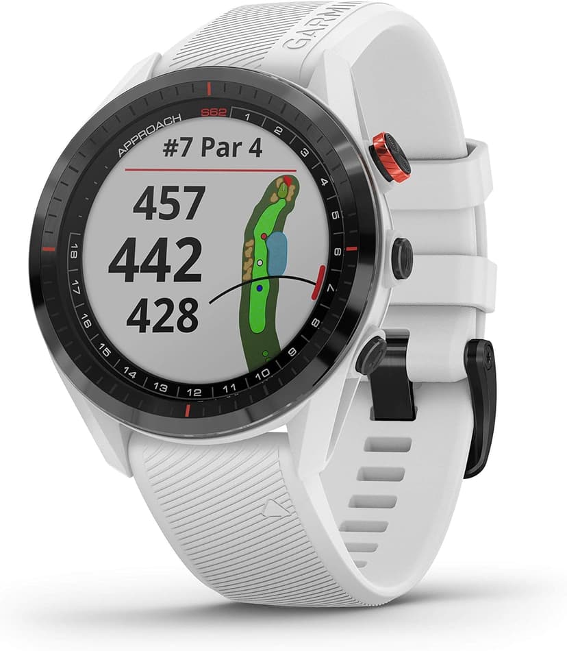 Approach S62 - Montre de golf premium avec Virtual Caddie (Blanc)